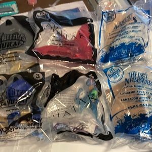 Set of 6 unopened Happy Meals toys-power rangers samurai,avatar,llast airbender